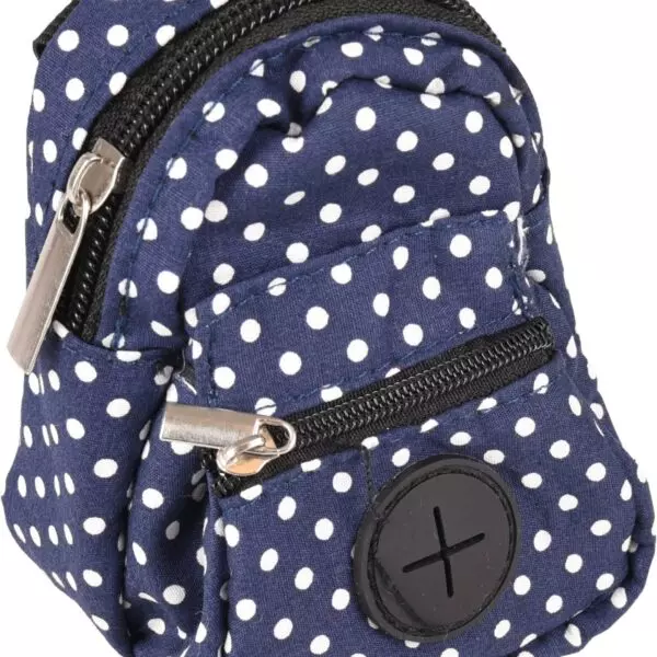 Flamingo Dot Benni  Snackhouder met poepzakhouder POEPZAK- & SNACKHOUDER DOT BENNI BLAUW Deze praktische houder van kunststof en leder bevat elastische bandjes