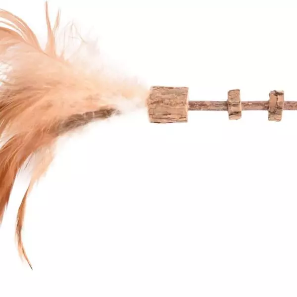 Flamingo Topsy   Speelgoed PS TOPSY STOKJE HOUT+HARTJE MATATABI NATUUR 25CM Dit bruine Topsy Hart Stok speelgoed is ideaal voor jouw kat. Gemaakt van matatabi hout