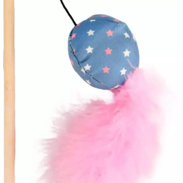 Flamingo Winny   Speelgoed PS HENGEL WINNY MIX 40CM Leuk speelgoed hoeft niet groot te zijn. Dit hengel kattenspeeltje is misschien wel net zo uitdagend! Het speelgoed is gemaakt van verschillende materialen