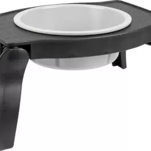 Flamingo Lilo   Eet- en drinkpot;Staander EET- EN DRINKPOT LILO ZWART/GRIJS S 800ML Deze ergonomische hondenvoerbak is niet alleen comfortabel om uit te eten
