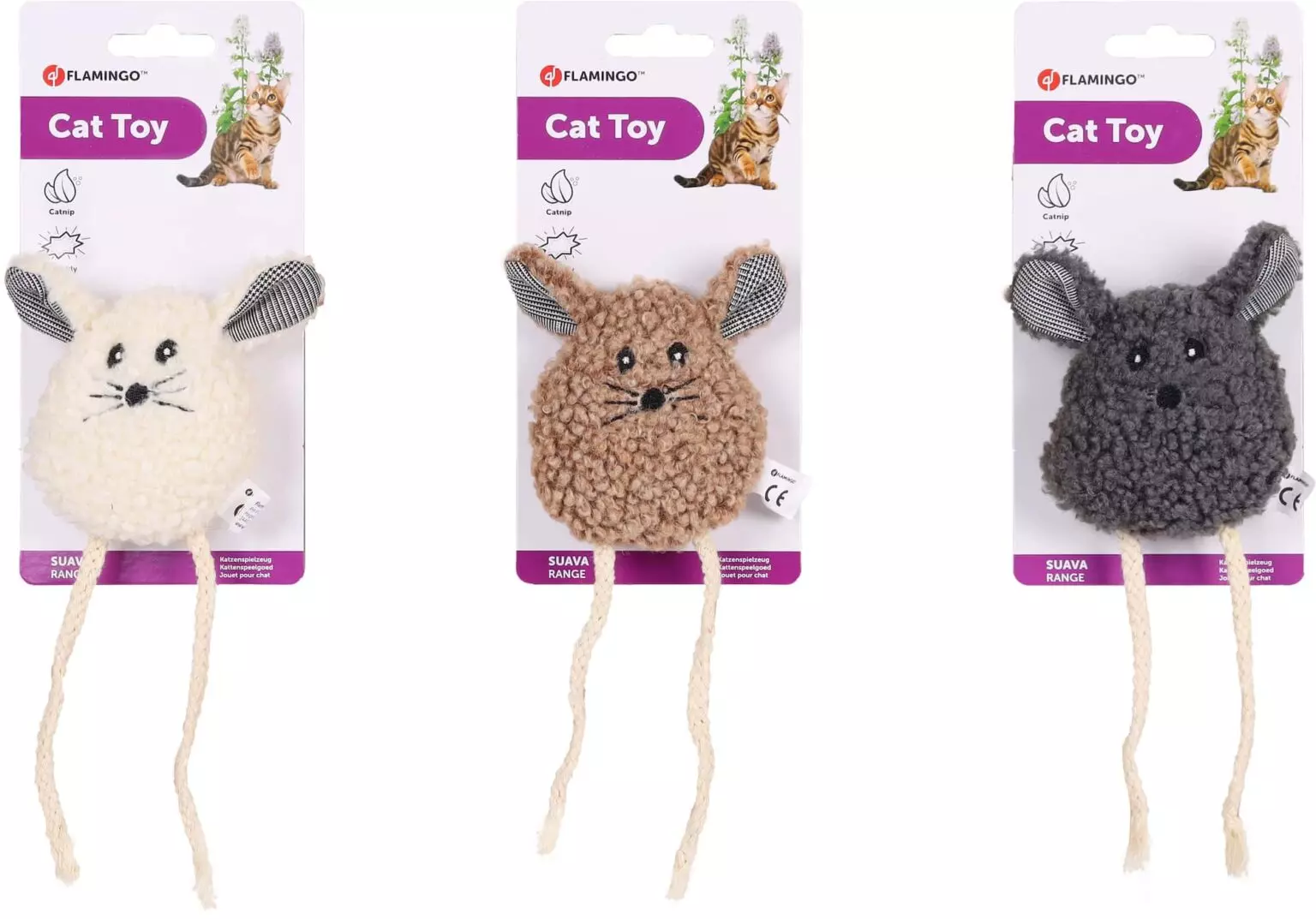 Flamingo Suava - Speelgoed Katten - Ps Suava Muis 9,5x3,5x20cm Assortiment - 1st - 131536 - Afbeelding 3
