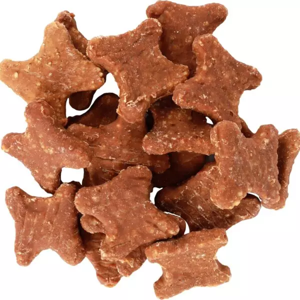 Flamingo Hapki   Snack HAPKI KONIJN- & RIJSTBEEN 170GR De Hapki konijn- en rijstbones zijn perfect als tussendoortje of ter beloning van goed gedrag. Deze kleine hondensnacks zijn gemaakt van rijst gecombineerd met heerlijk mals konijnenvlees. De snack is vrij van gluten en zonder toevoegingen van suikers en smaakstoffen. Konijnenvlees is zeer licht verteerbaar en daarom ideaal voor gevoelige honden.