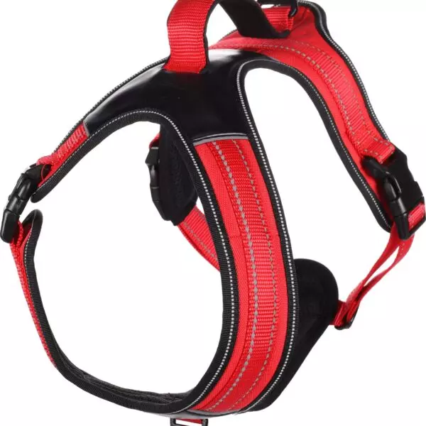 Flamingo Toga   Harnas HARNAS TOGA ROOD M 63-80CM Het prachtige hondentuigje Toga is ideaal voor comfortabele wandelingen met pups