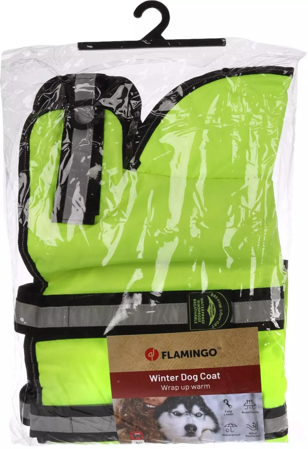 Flamingo Eisbär - Kledij Honden - Winterjas Eisbär Fluo Geel 60cm - 1st - 174710 - Afbeelding 3