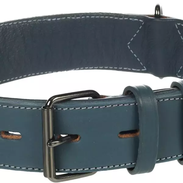 Flamingo Denver Gevoerd;Breed  Halsband HALSBAND DENVER BREED BLAUW XXL 56-73CM 45MM Deze stoere