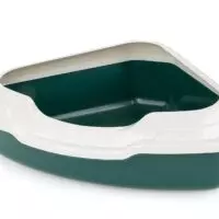 Corner Cat Litter Tray / Green - Happet
