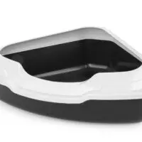Corner Cat Litter Tray / Gray - Happet