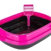 Cat Litter Tray POLLY / Pink & Black - Happet
